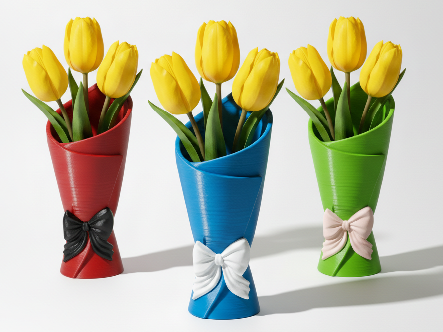 Valentine's : Purfect Bow Wrap Vase