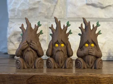 Letrero o emblema decorativo: Hear, See & Speak No Haunted Trees — vista de referencia 3