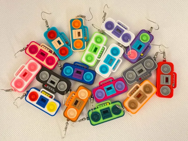 Mini Cassette Player Earrings