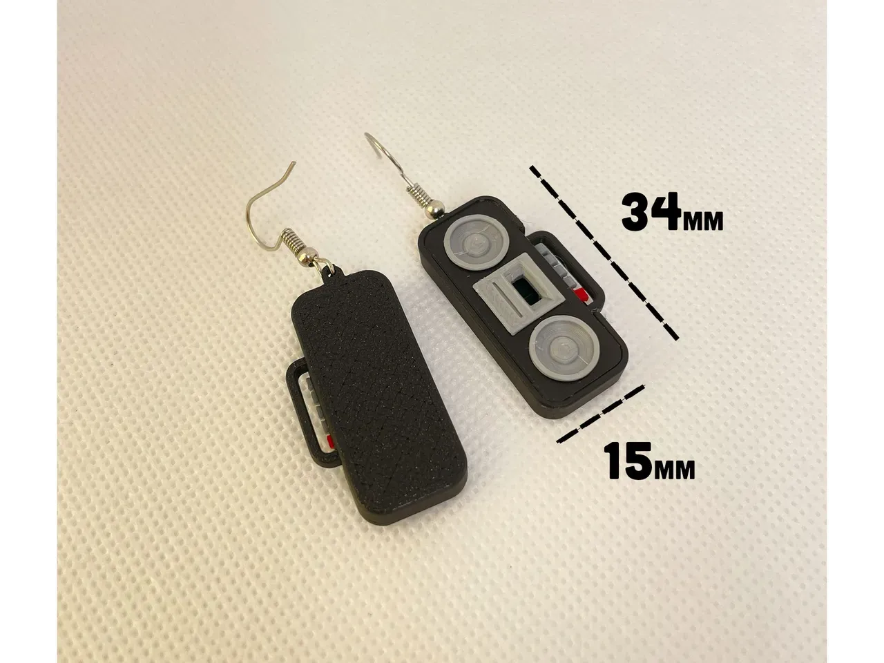 Mini Cassette Player Earrings view 2