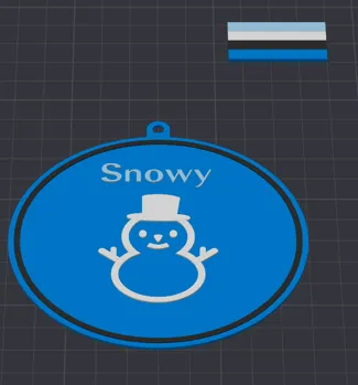 snowy the snowman keychain