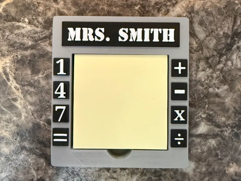 Personalized Post It Note Holder - Calculator