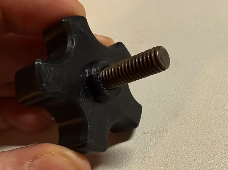 Star Knob ( Parametric ) Hex Bolt or Thru Thread