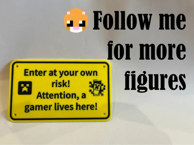 Gamer Schild Englisch