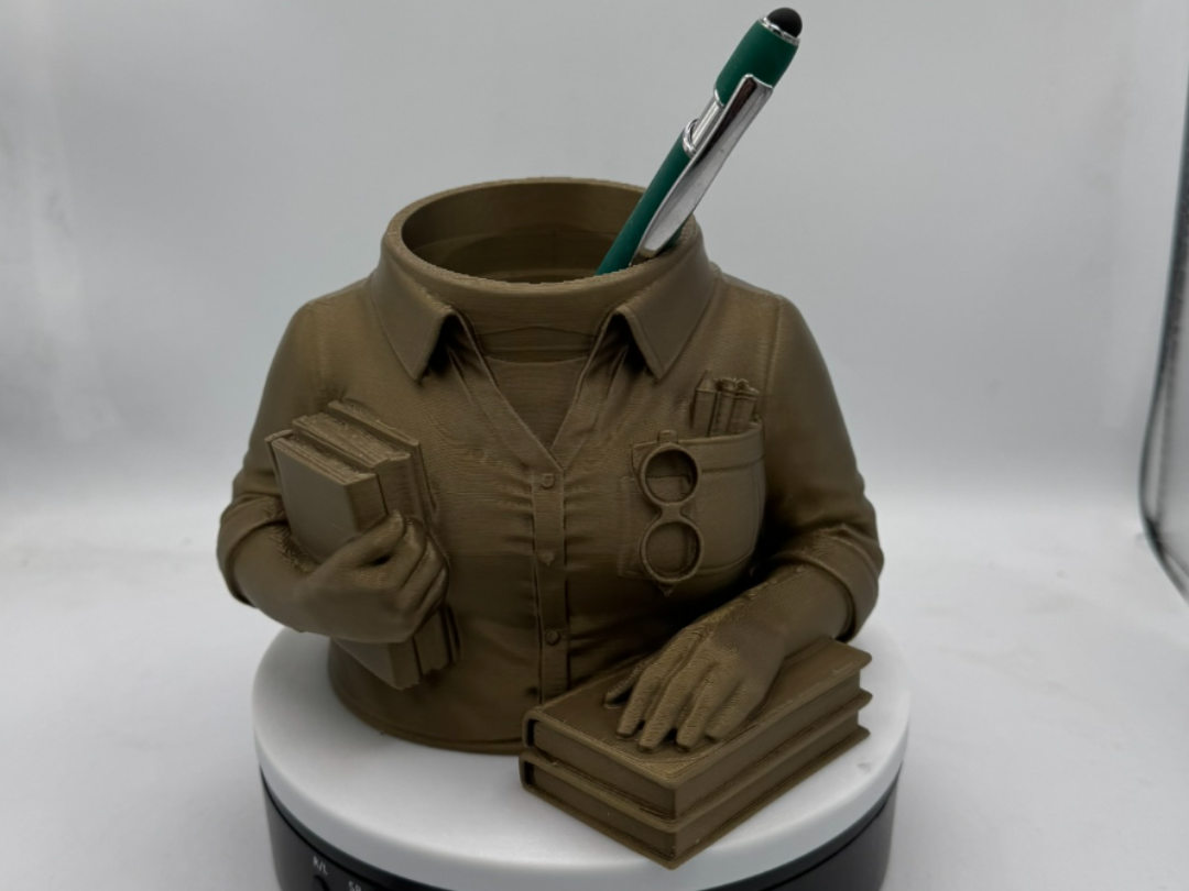 Teacher Desk Pen Holder (Female Edition)