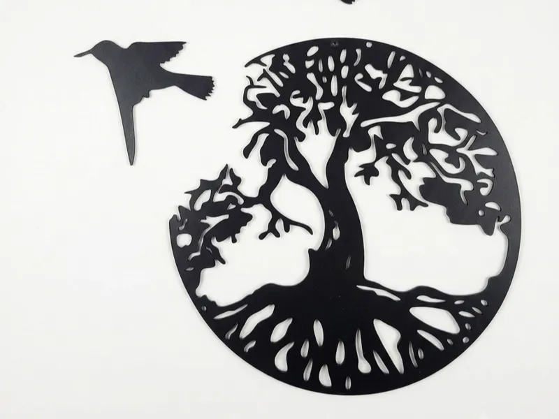 Décoration murale arbre de vie et oiseaux