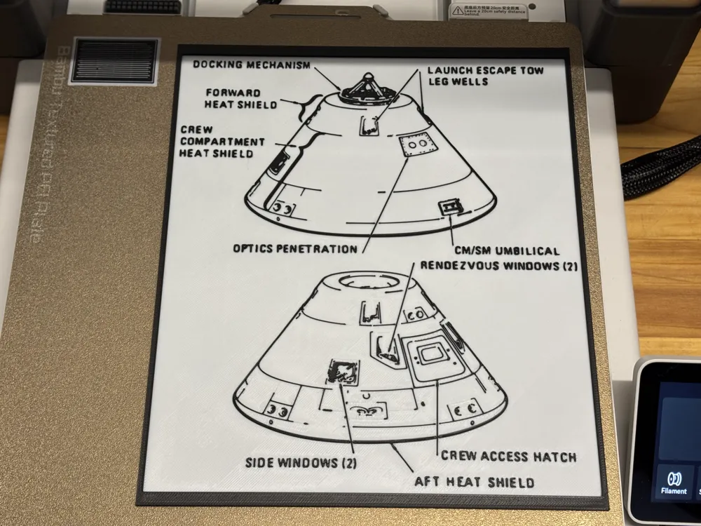 Apollo Crew Module Design Apollo Command and Service Module - Blueprint - Free 3D Print Model ...