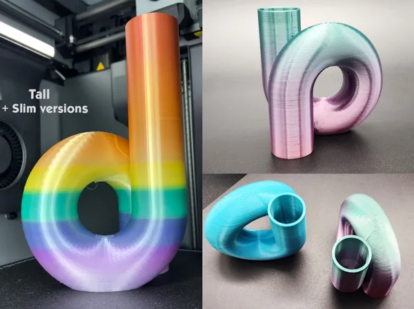 Vases en boucle de tuyau