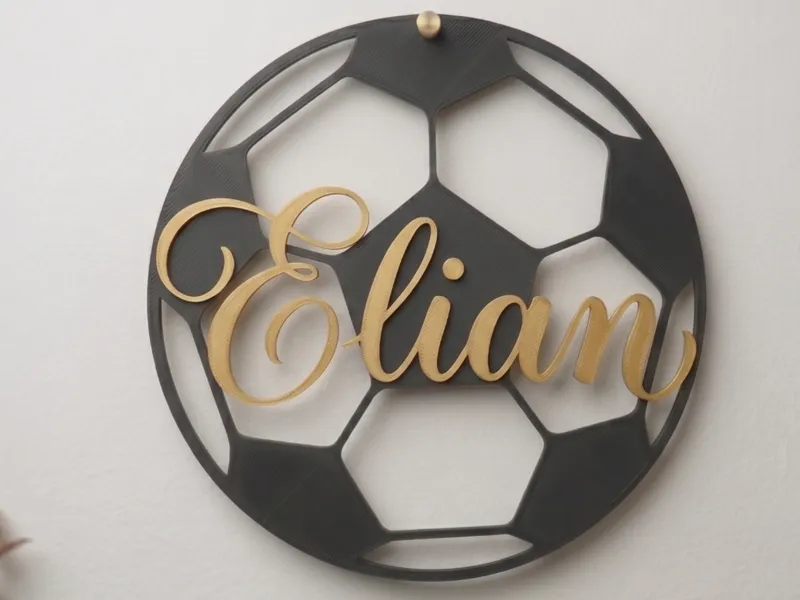 Türschild mit Fußball und Name "Elias"