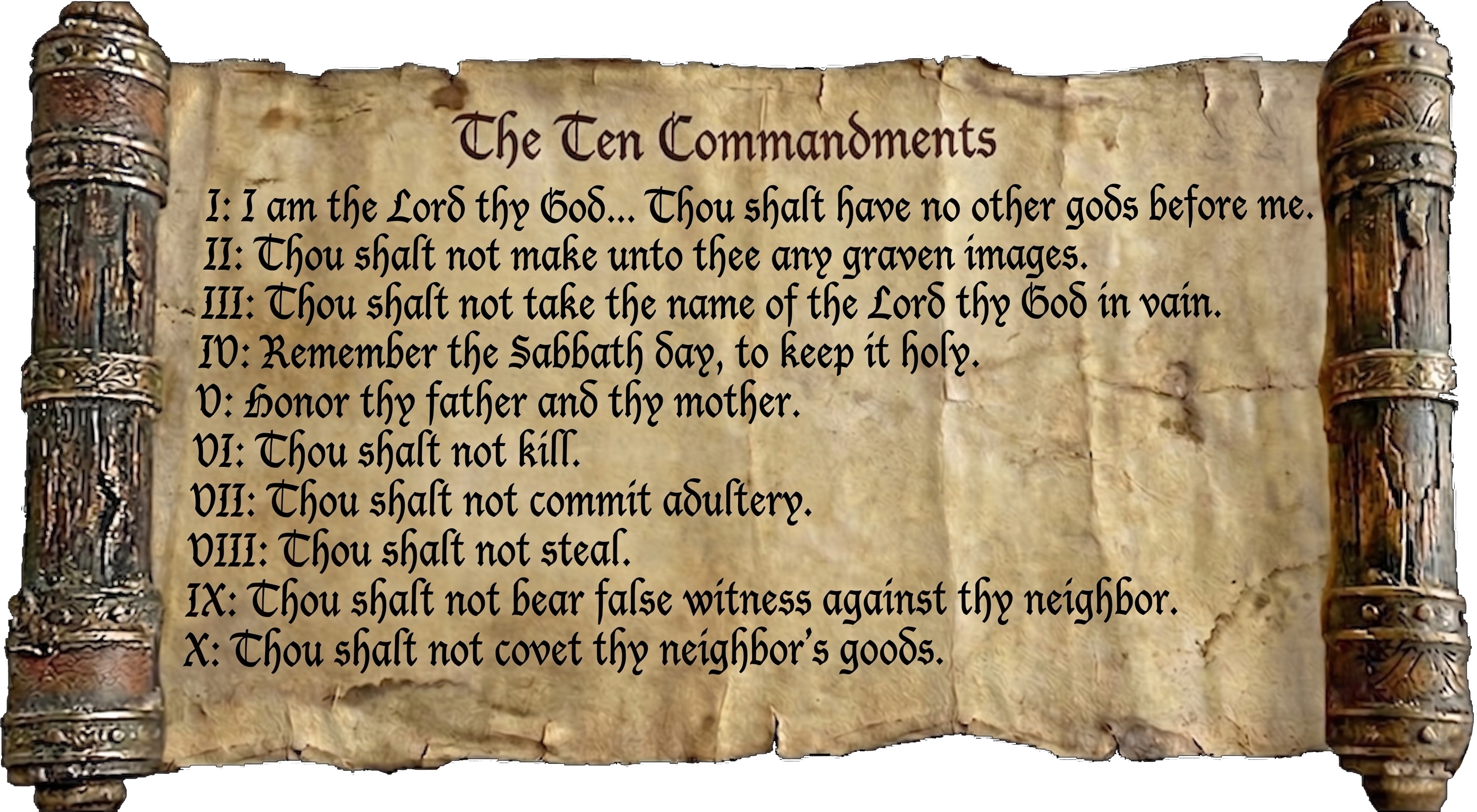 Miniatura 2 do modelo 3D The Ten Commandments Scroll