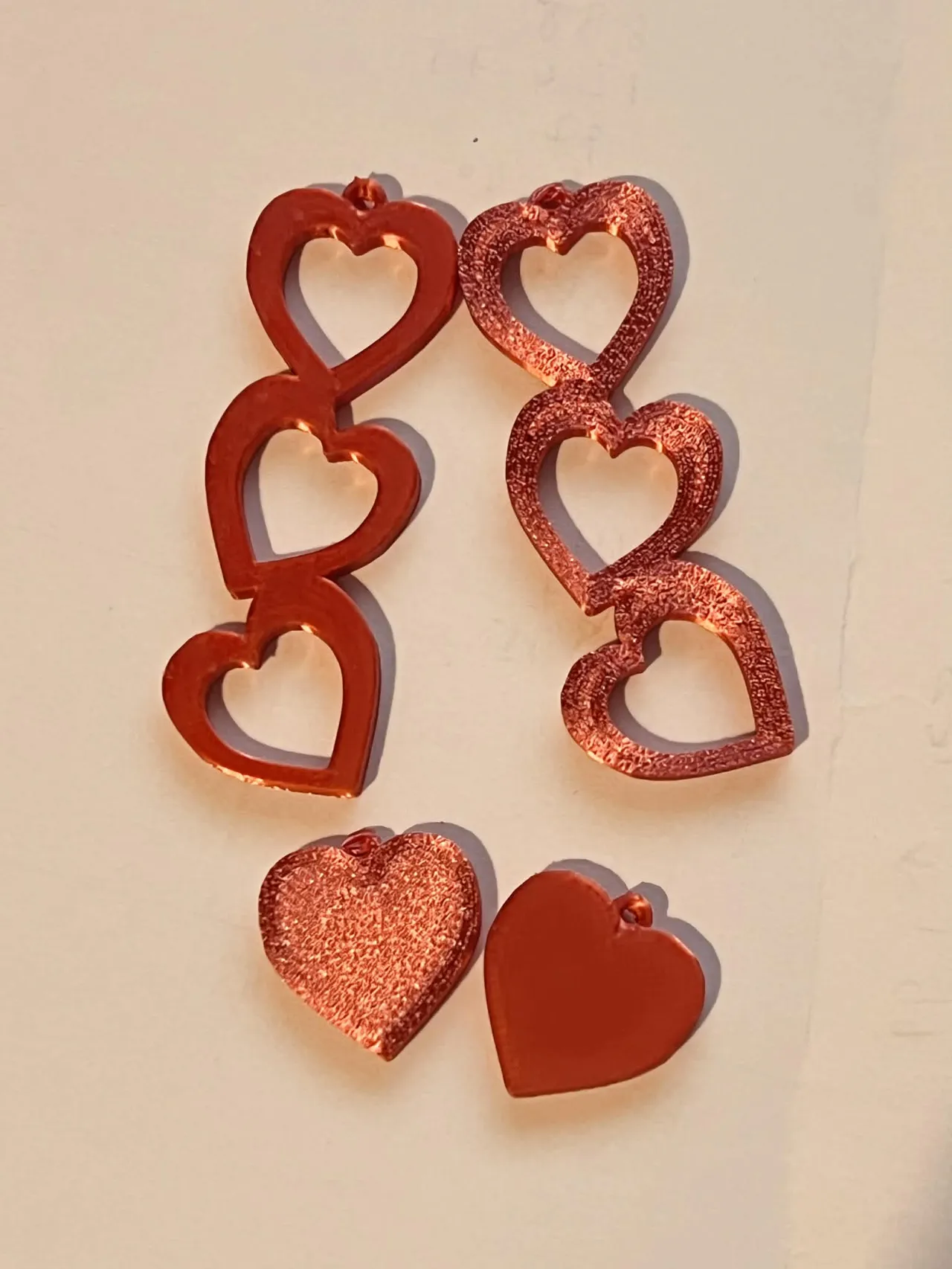 Valentines Heart Earrings view 2