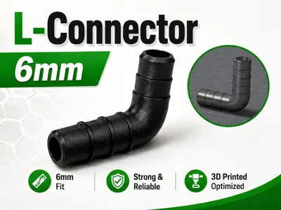 Hose Connector L-Shape 6mm