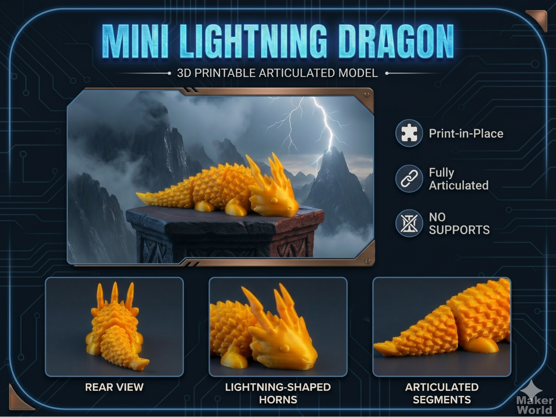 Mini Articulated Lightning Dragon