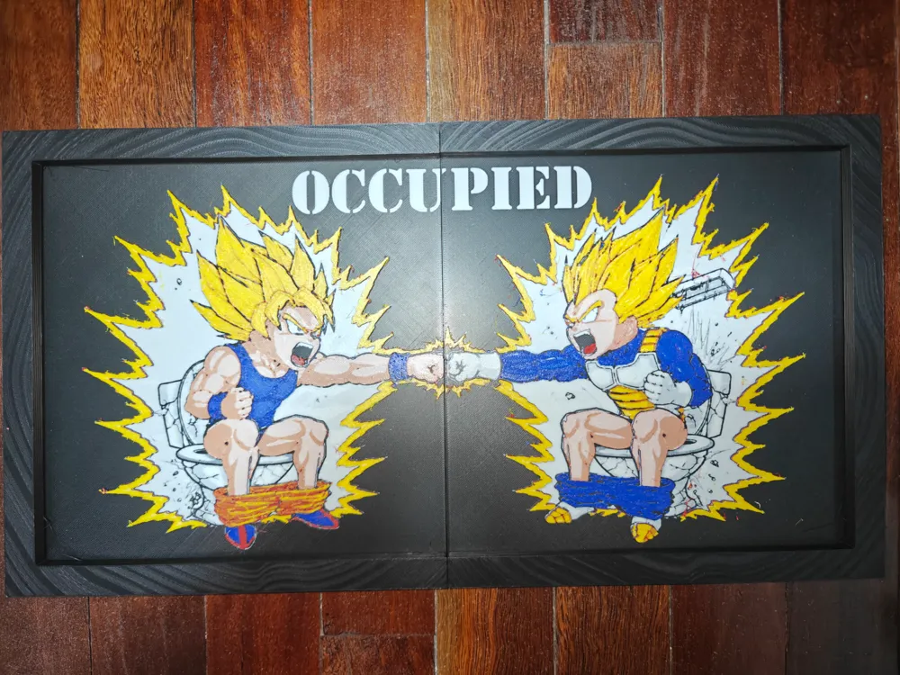 Marco decorativo: Frame 400x200 slide in hueforge wood/plain effect. Referencia del modelo original.
