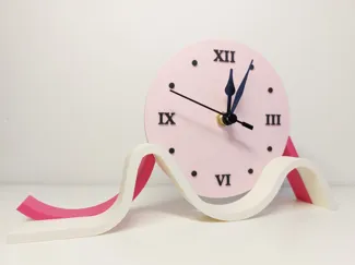 Modern asymmetric desk clock