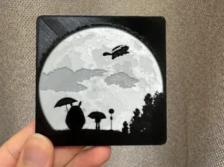 totoro hueforge refrigerator sticker 龙猫多色打印冰箱贴