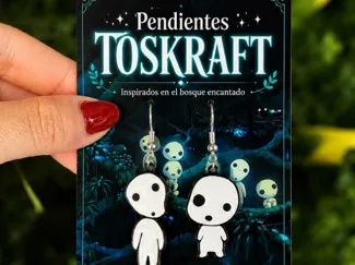 Pendientes Kodama Inspirados en Princesa Mononoke