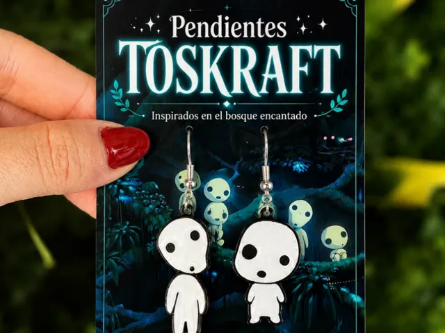 Pendientes Kodama Inspirados en Princesa Mononoke