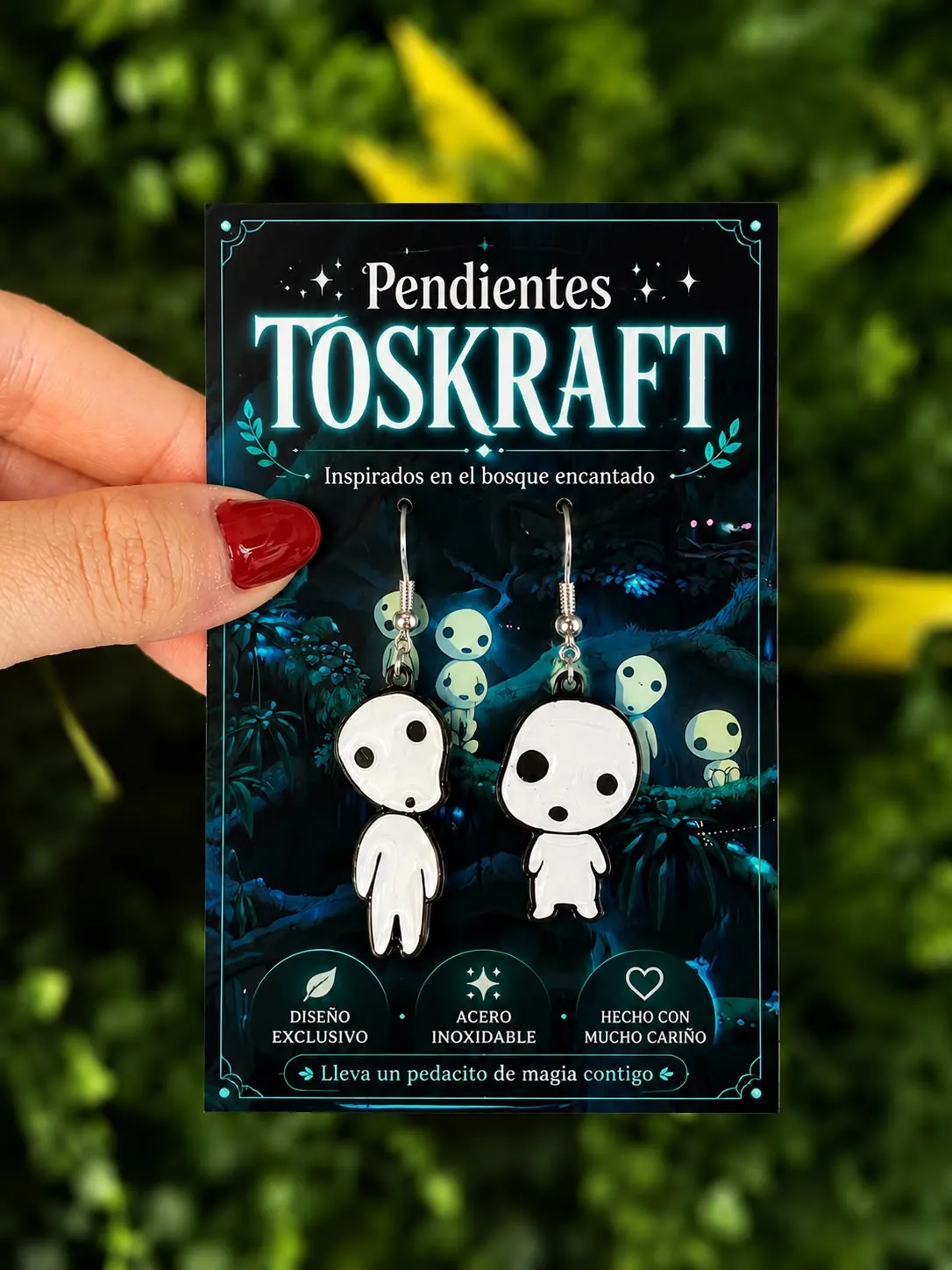 Pendientes Kodama Inspirados en Princesa Mononoke view 4