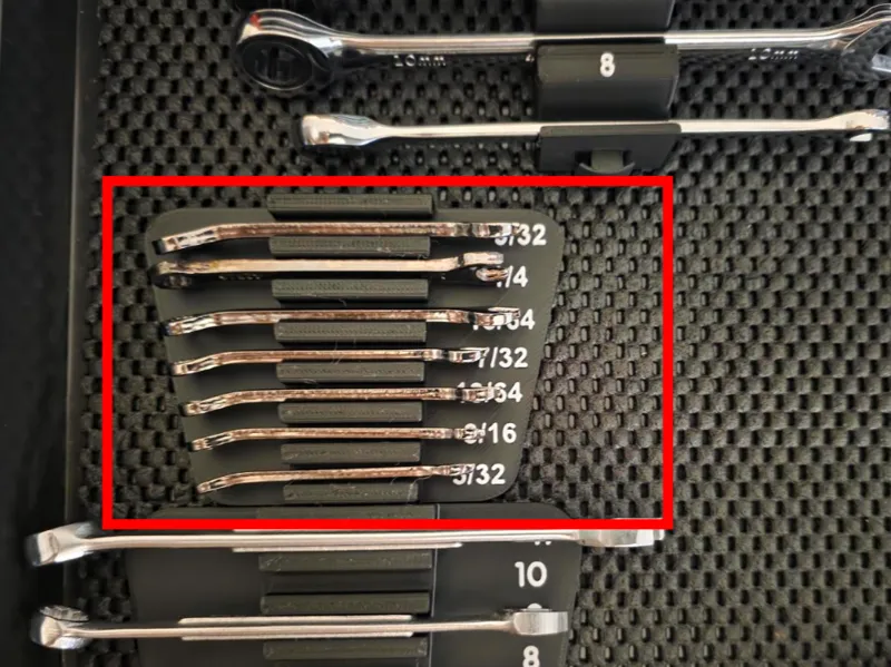 Mini SAE Wrench Organizer