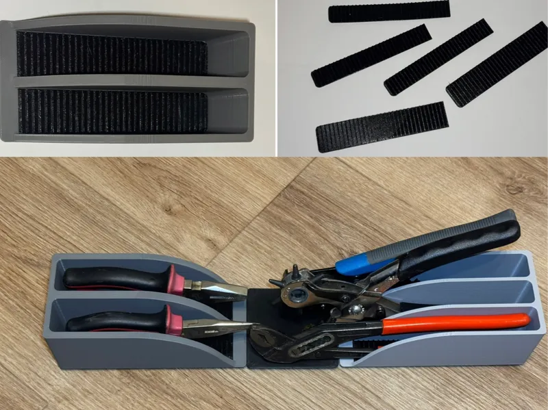 Gridfinity pliers holder with anti-slip TPU part