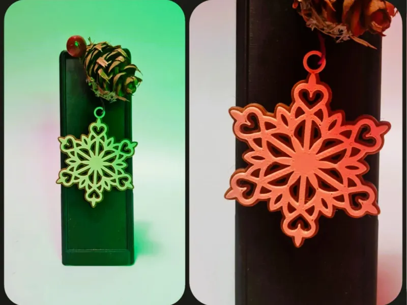 Snowflakes Christmas tree adornment