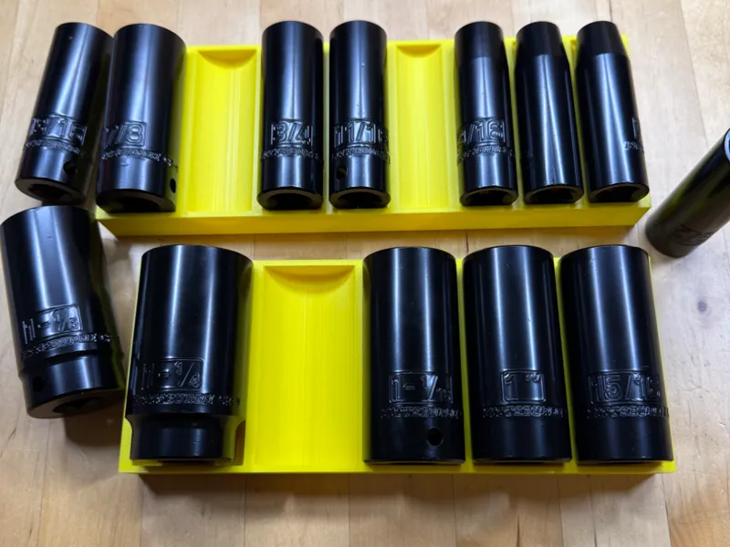 Pittsburgh SAE deep socket impact tray
