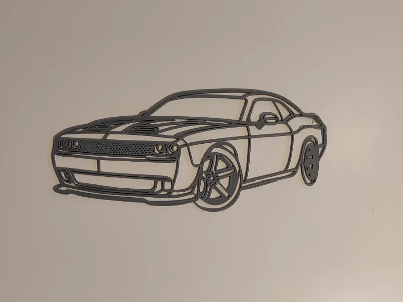 DAY 71. Dodge Challenger Wall Car