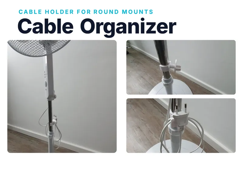 Fan Cable Organizer| Poles and Round Surfaces