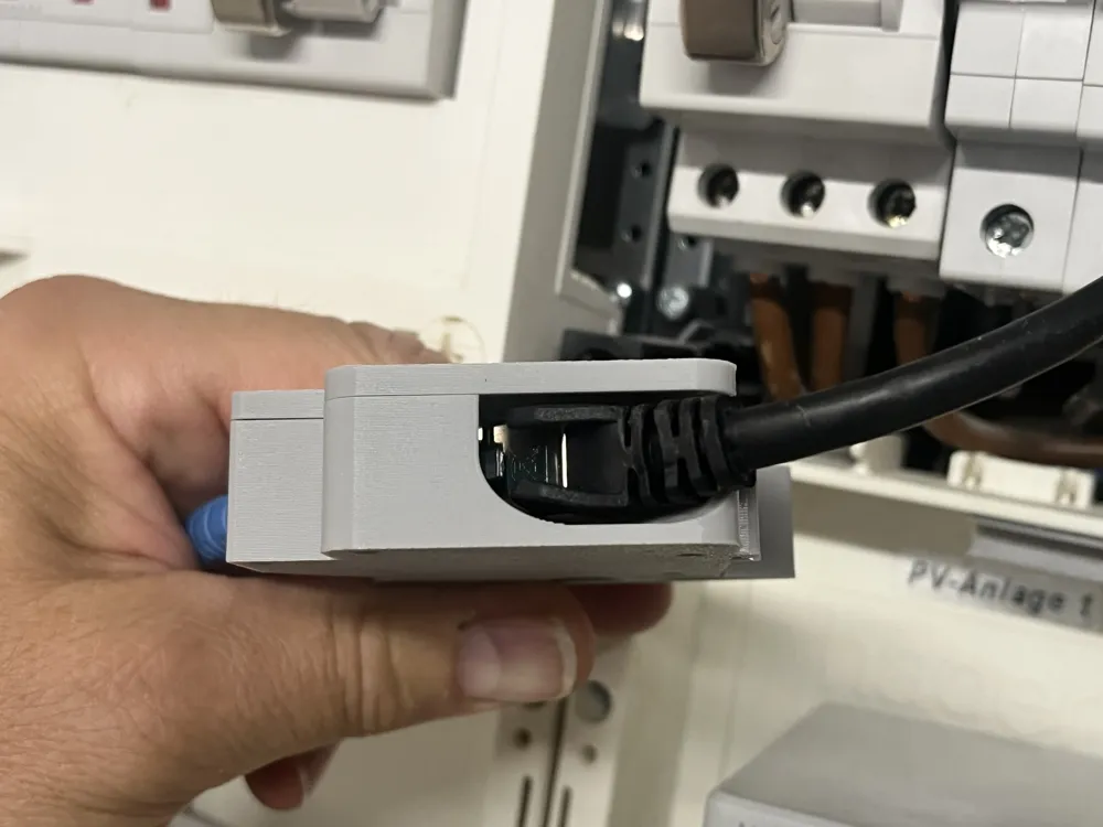 RJ45 Ethernet Keystone Jack for DIN Rail Mounting - Free 3D Print Model ...