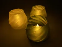 Spiral LED Light Holder  0.2mm layer, 2 walls, 15% infill