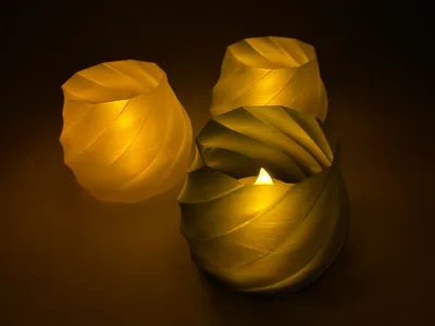 Spiral Tea Light Holder Ambient Décor LED Light