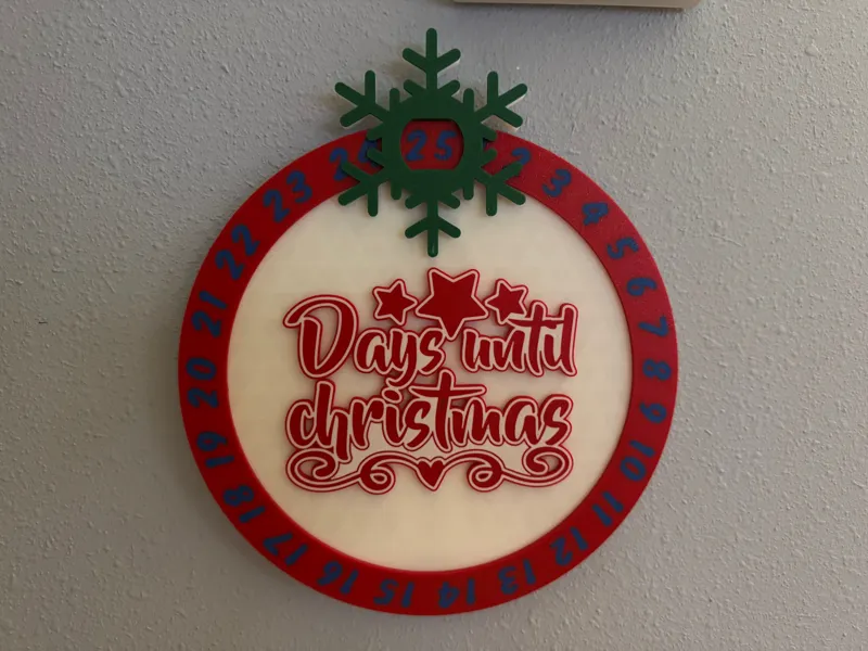 Christmas Countdown Sign