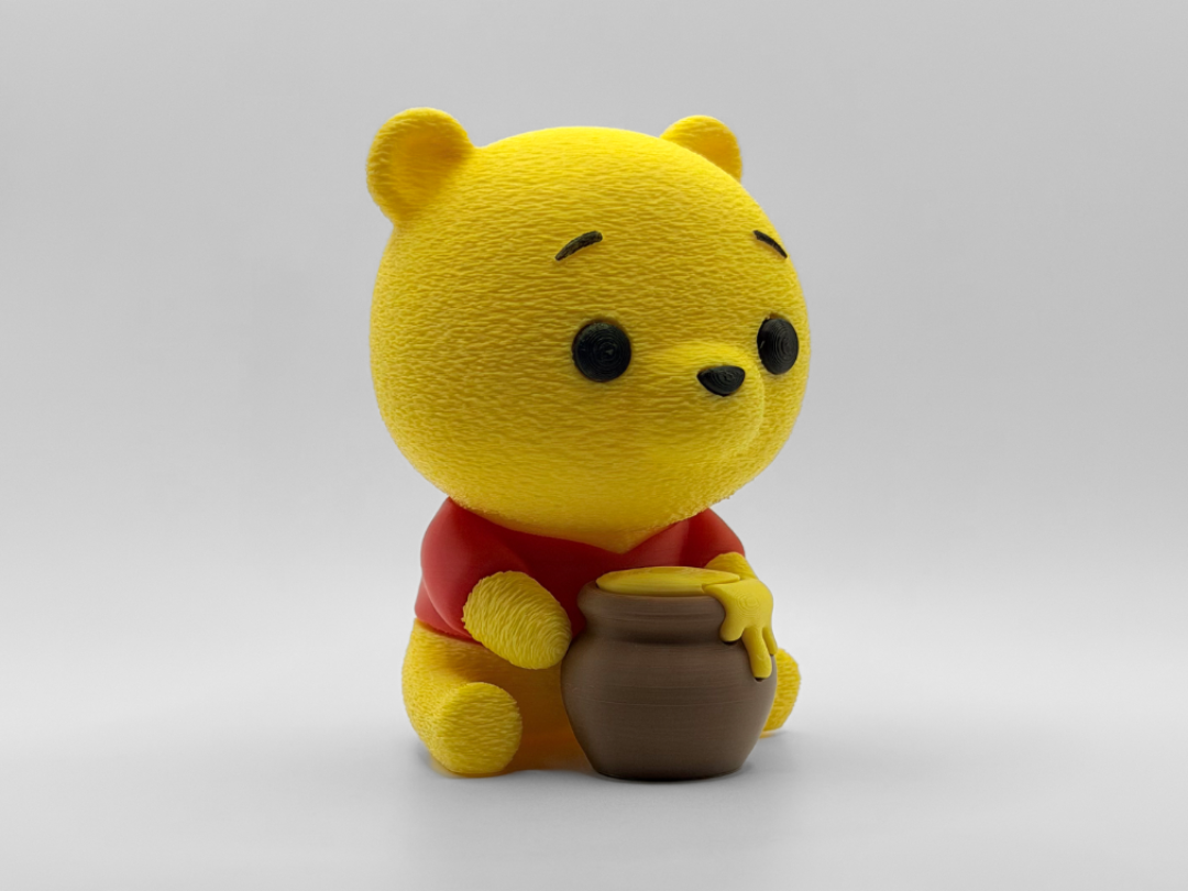Fluffy Bear with Honey Pot
