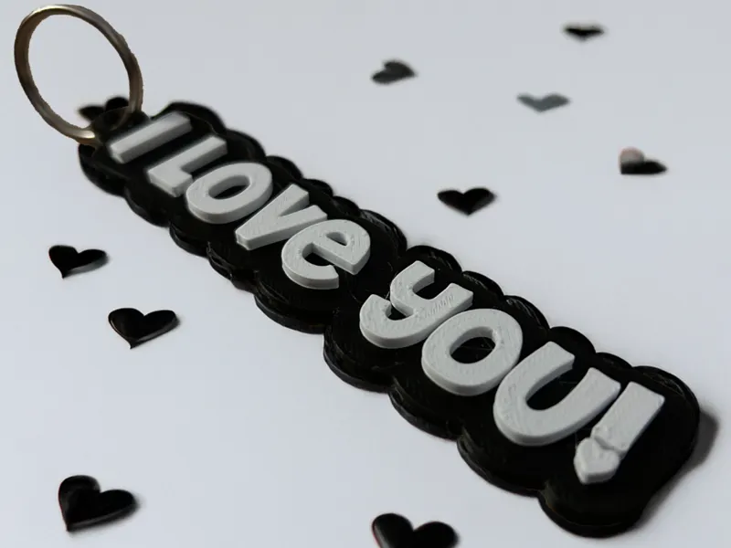 I Love You Schlüsselanhänger / Keychain / Valentin