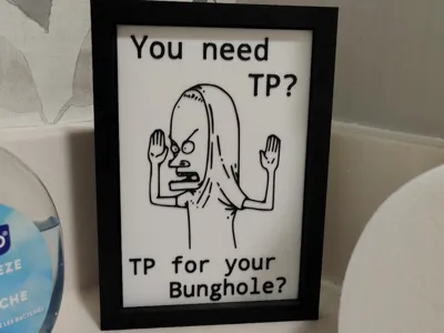 Beavis Bathroom Sign wallmount option, No AMS req 