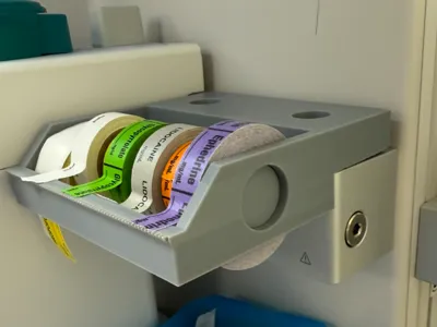 Anesthesia Machine Mounted Label Tape Dispenser