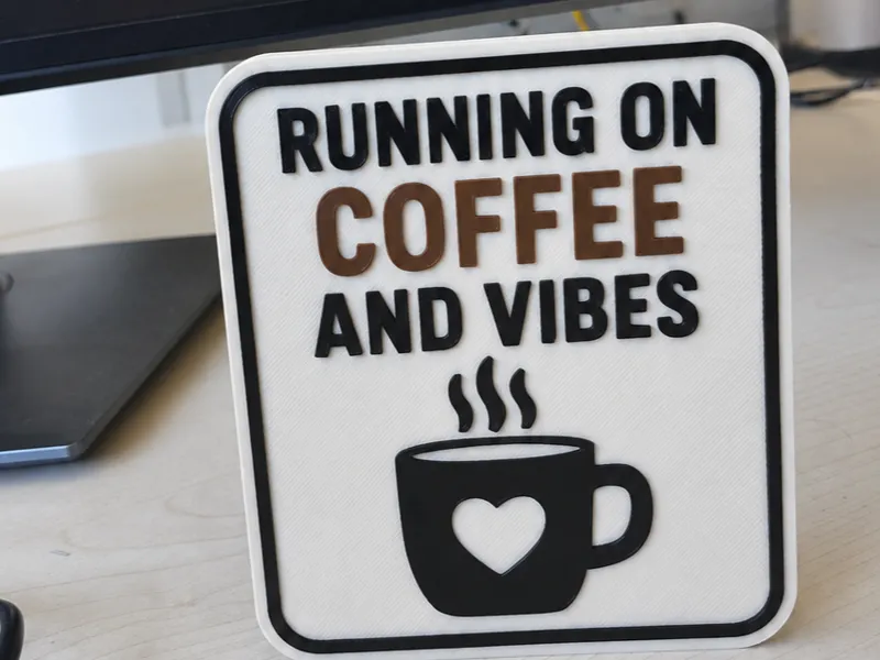 Coffee Desk Sign - Coffee and Vibes