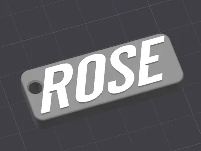 Rose bike keychain
