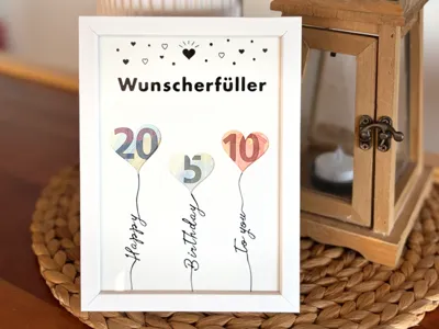 Money Gift Happy Birthday for 13x18 Photo Frame