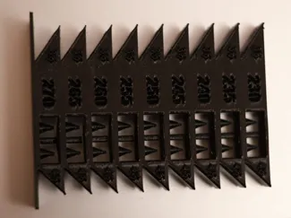 Temperature tower for PETG