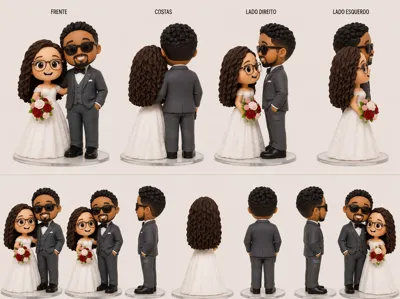 bride and groom figurines to place on top of the cake