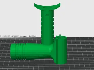 Blowgun Foregrip and mouthpiece