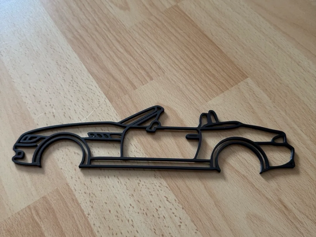 Silhouette murale BMW Z3 en une ligne