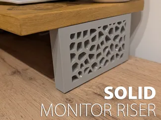 Solid Monitor Riser / desk shelf stand modern look