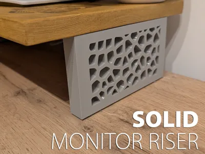 Solid Monitor Riser / desk shelf stand modern look