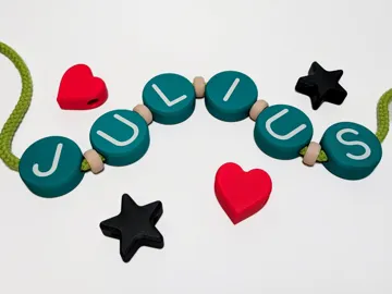Letrero o emblema decorativo: Big A–Z Letter Beads Decor 50mm – Custom Name — vista de referencia 4