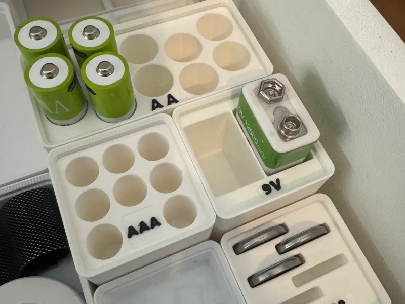 GridFinity Battery Bins
