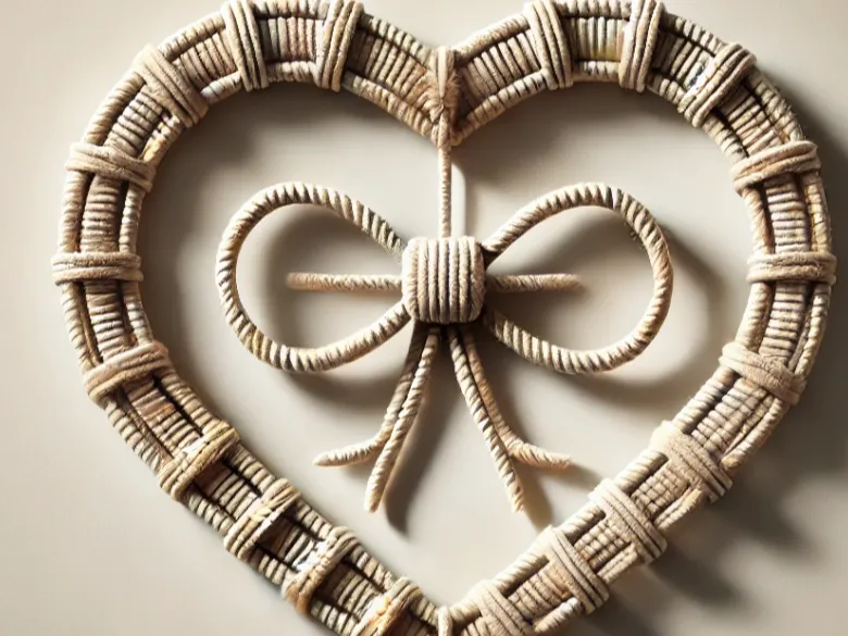 Modèle vierge pour nœud macramé cœur
