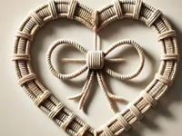 Modèle vierge pour nœud macramé cœur — photo 1